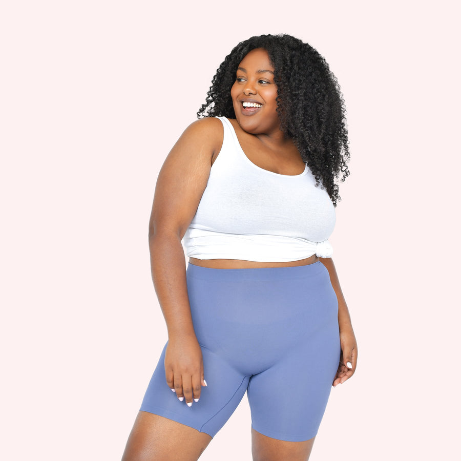 color:Denim Blue|model:Bree is 5'8 and wearing L/XL Mid