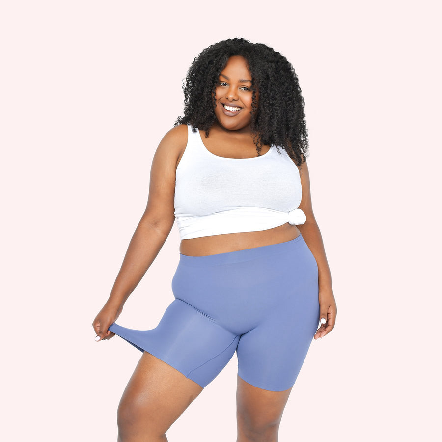 color:Denim Blue|model:Bree is 5'8 and wearing L/XL Mid