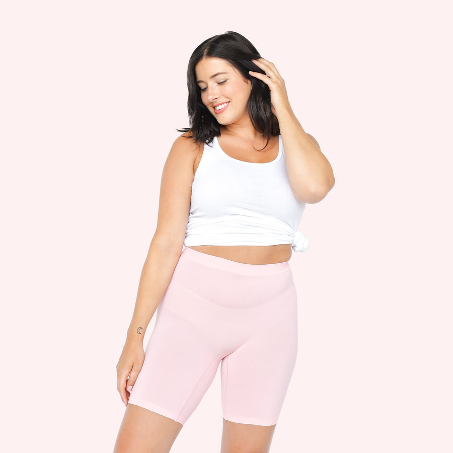color:Light Pink|model:Meghan is 5'9 and wearing M/L Long