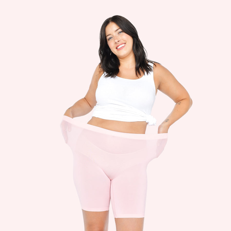 color:Light Pink|model:Meghan is 5'9 and wearing M/L Long